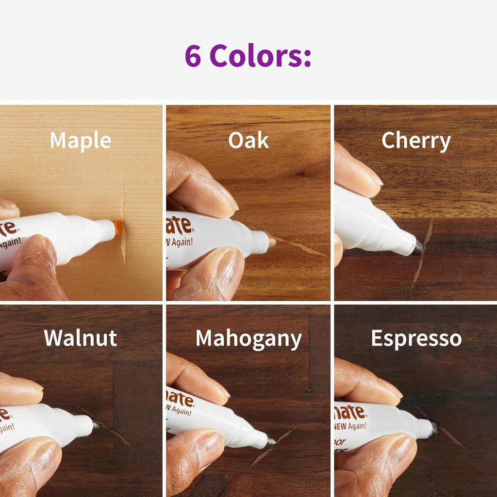 Buy now Rejuvenate Exact Match Wood Furniture & Floor Repair Markers, 6 Count, Brown Markers Cover All Scratches, Scuffs And Damage To Wood Furniture And Flooring at indiglob india