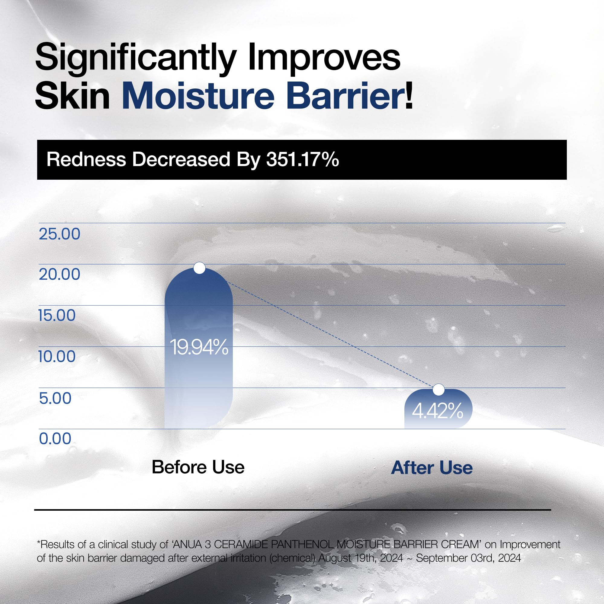 ANUA 3 Ceramide Panthenol Moisture Barrier Cream, 3.38 fl oz | Hydrating Daily Face Moisturizer for All Skin Types, Soothing, Non Comedogenic, with Centella for Skin Barrier