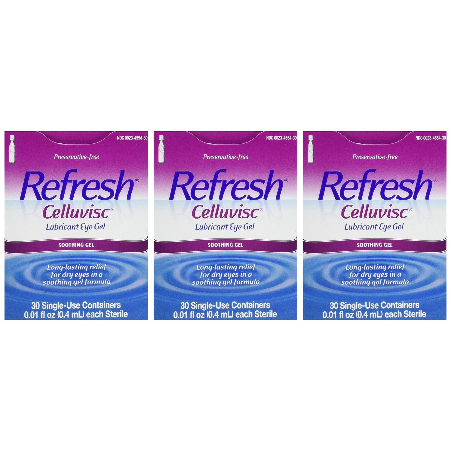 Buy now Refresh Celluvisc Lubricant Eye Gel Single-use Containers 30 Ea (3 Pack) at indiglob india