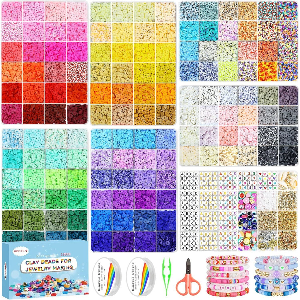 Buy now Redtwo Friendship Bracelet Kit Concert Bracelets Merch, 2 boxs 7200pcs Clay Beads Jewelry Making Kit with Number Letter Beads Album Inspired Bracelets Gift for Girls Kids Teen Crafts 144 Colors at indiglob india