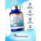 Carlyle Norwegian Cod Liver Oil | with EPA & DHA | 1245mg | 150 Softgels