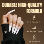 V Beauty Pure No Wipe Gel Top Coat - Long Lasting UV Top Coat Gel, 15ml | Gel Nail Polish, Scratch and Stain Resistant, Durable, Non Yellowing, No Sticky Layer, Glossy, For Manicure & Pedicure