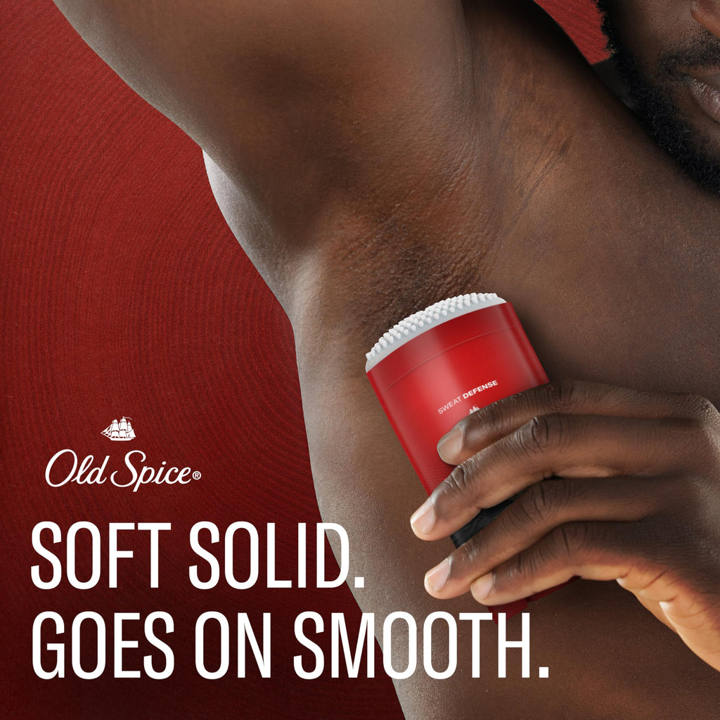Old Spice Sweat Defense Antiperspirant & Deodorant for Men, 24/7 Ultimate Sweat Protection, Long Lasting Scent, Soft Solid, Swagger with Cedarwood Scent, 2.6 oz (Pack of 2)