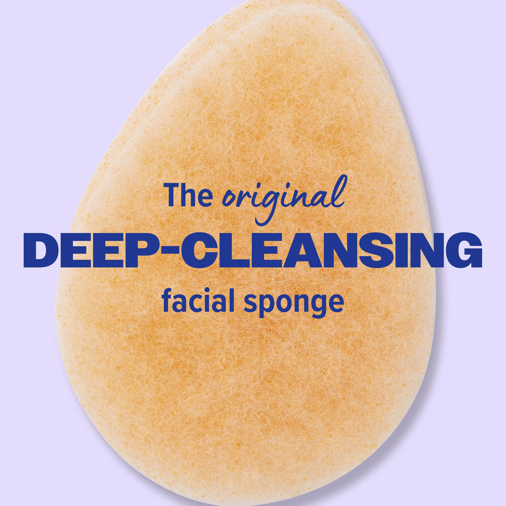 Buf-Puf Gentle Facial Sponge, Dermatologist Developed, Removes Deep Down Dirt & Makeup That Causes Breakouts and Blackheads, Reusable, Exfoliating, 1 Count