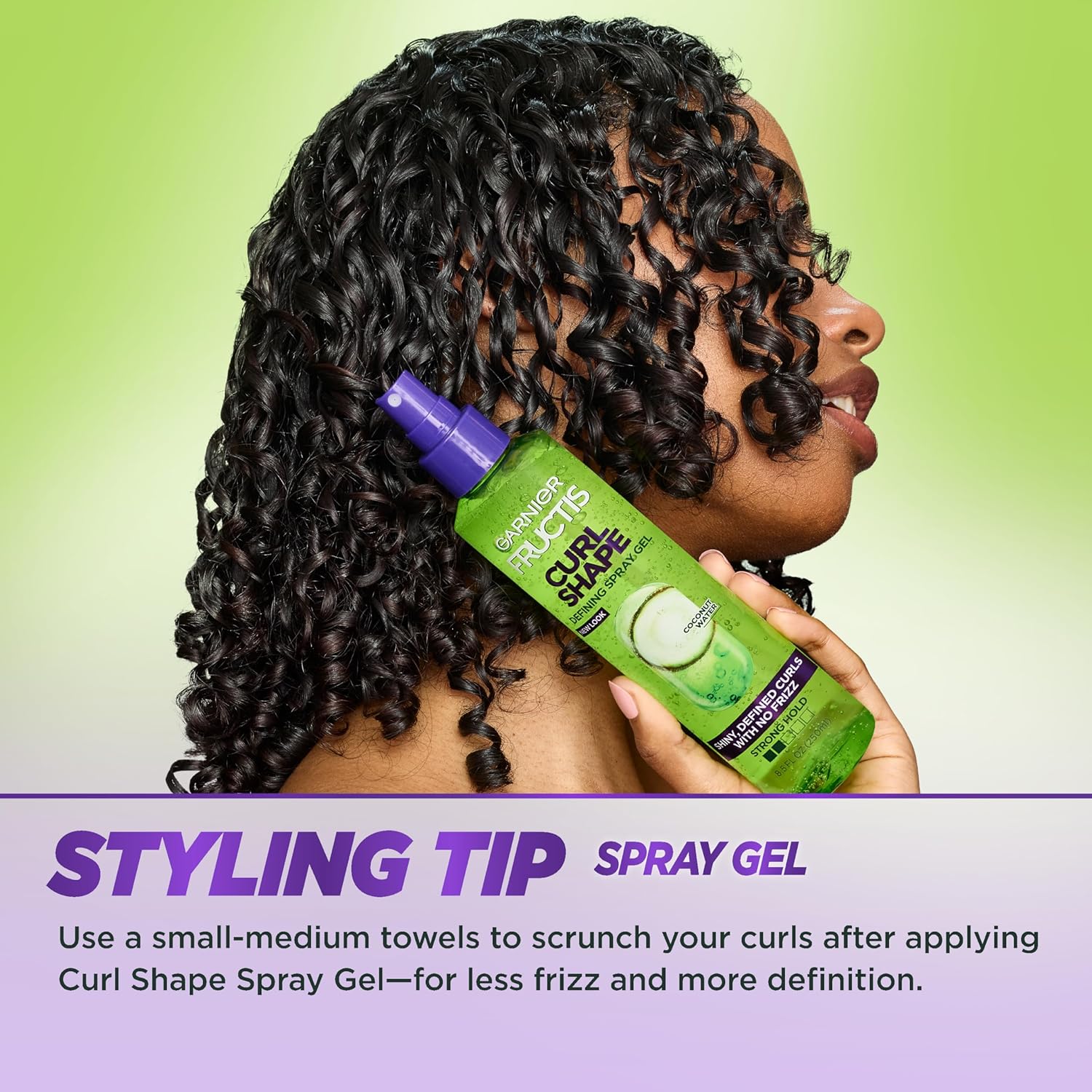 Buy now Garnier Fructis Style Curl Shape Defining Spray Gel for No Frizz, 8.5 Fl Oz, 3 Count (Packaging May Vary) at indiglob india