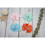 40Pcs 3" Hair Bows for Girls Toddler Pinwheel Polka Dot Bow Alligator Clips | 20 Colors in Pairs Girls Bows | Durable Metal Clips | Back to School Bows |Toddler Hair Accessories