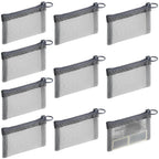 Buy now Frienda 10 Pcs Small Mesh Bags with Zipper Mini Zipper Mesh Bags Nylon Cosmetic Coin Purse Pouches Portable Reusable Storage Pouch with Keychain for Women Home Travel(3 x 4 Inch,Grey) 3 x 4 Inch Grey at indiglob india