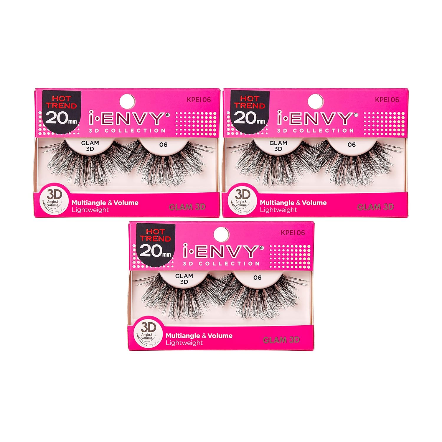 Buy now i-Envy 3D Glam Collection Multi-angle & Volume (2 PACK, KPEI14) 3 PACK KPEI6 at indiglob india