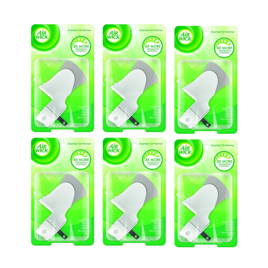 Air Wick Scented Oil Warmer Plugin Air Freshener, White, 6ct