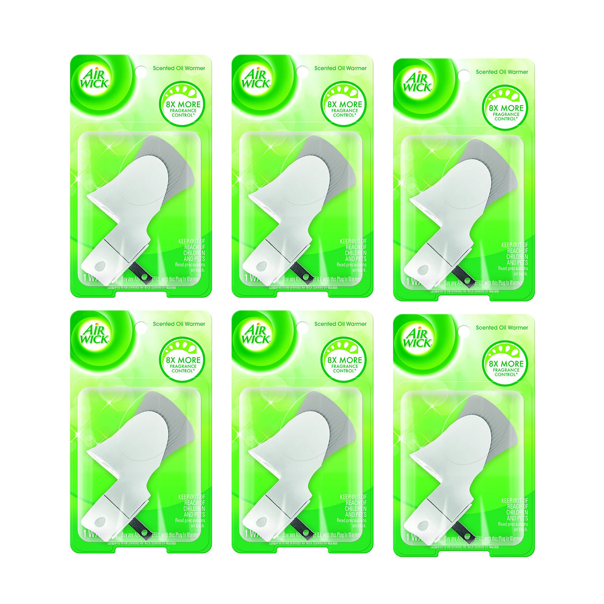 Air Wick Scented Oil Warmer Plugin Air Freshener, White, 6ct