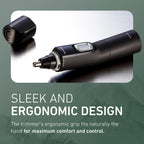 Panasonic Ear and Nose Hair Trimmer for Men with Vacuum Cleaning System, Powerful Motor and Dual-Edge Blades for Smoother Cutting, Wet/Dry – ER-GN70-K (Black)