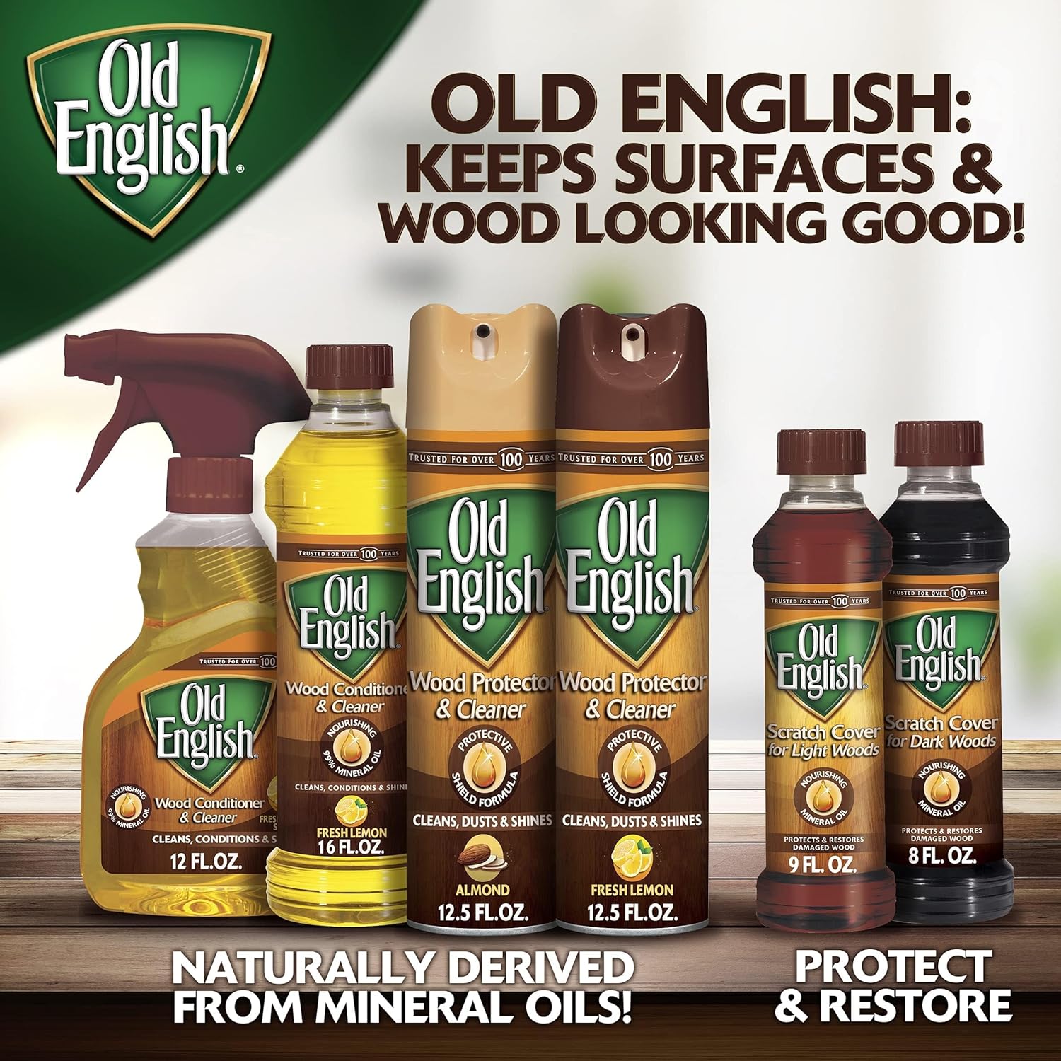 Buy now Old English 75144 Scratch Cover For Dark Woods, 8oz Bottle, Wood Polish at indiglob india