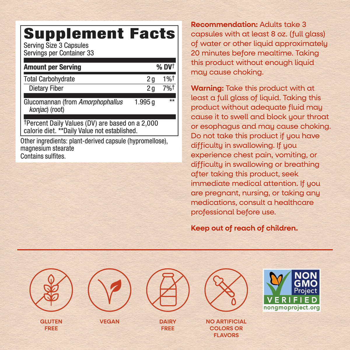 Nature's Way Glucomannan, Promotes Feelings of Fullness*, 100 ct