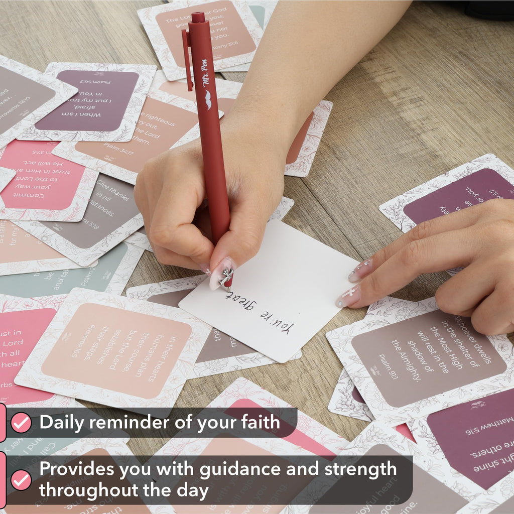Mr. Pen- Bible Verse Cards, 60 Unique Mini Scripture Cards for Women & Men