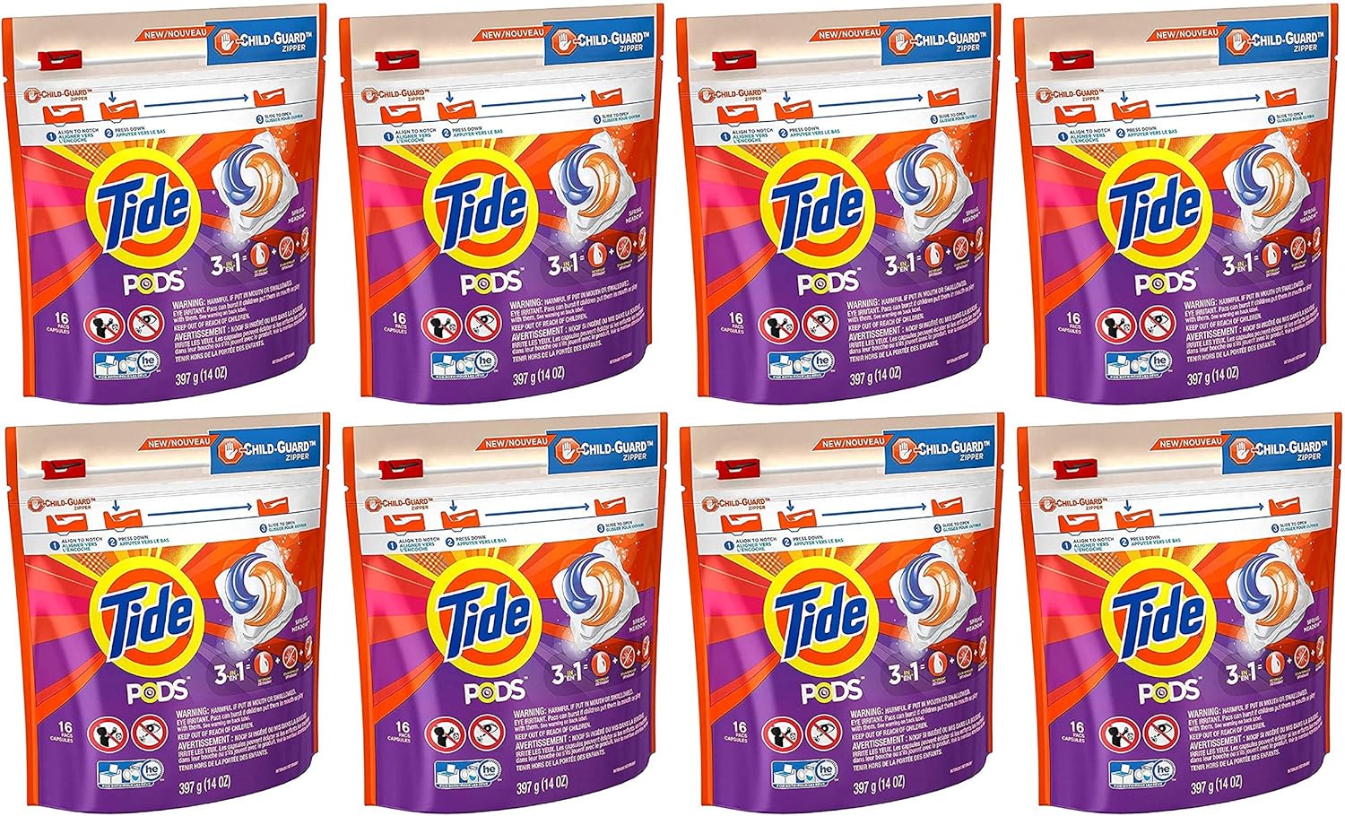 Buy now Tide Pods HE Spring Meadow 16 Pacs (8 Count) at indiglob india