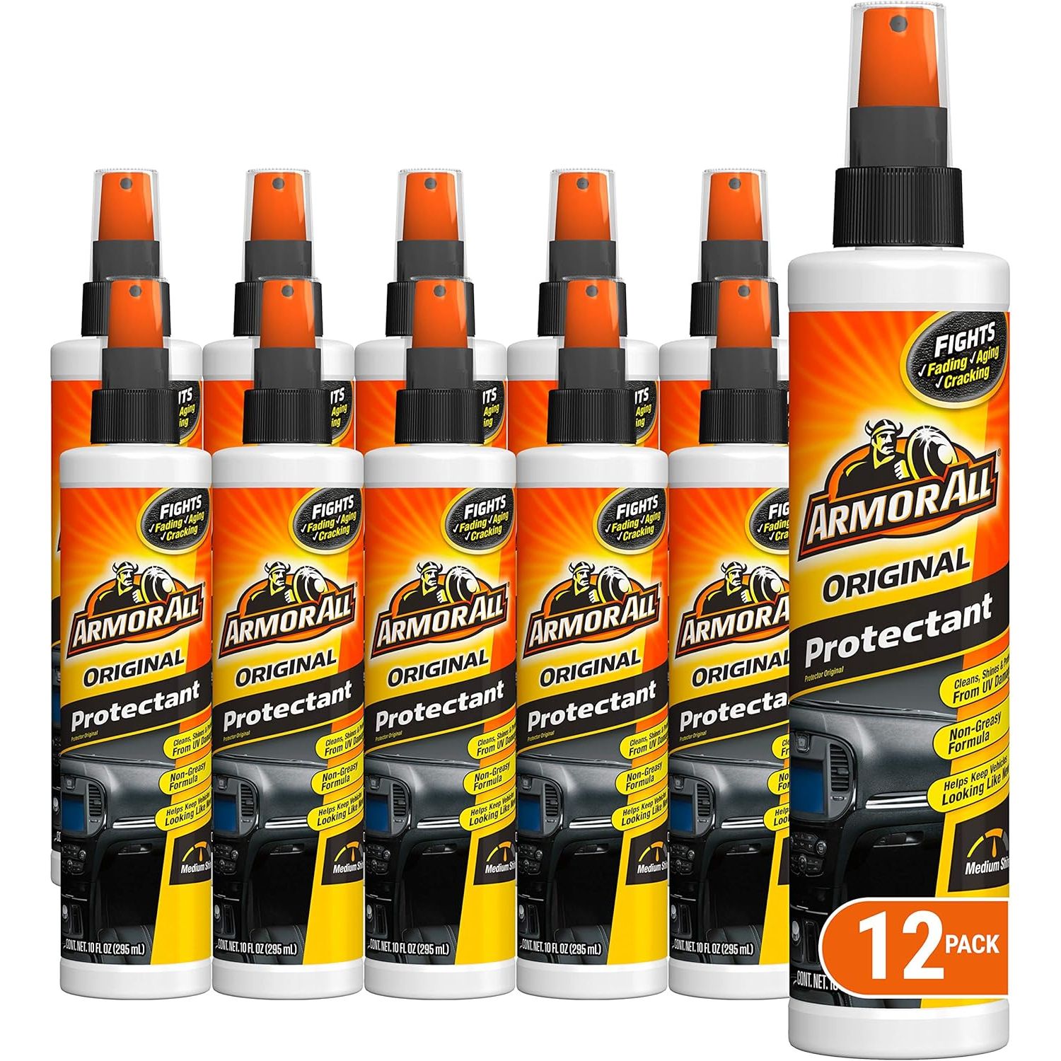 Buy now Armor All Interior Car Cleaner Spray Bottle, Protectant Cleaning for Cars, Truck, Motorcycle, Pump Sprayer 11010-12PK, 10 Oz (12 Pack) 120 Fl Oz (Pack of 1) at indiglob india