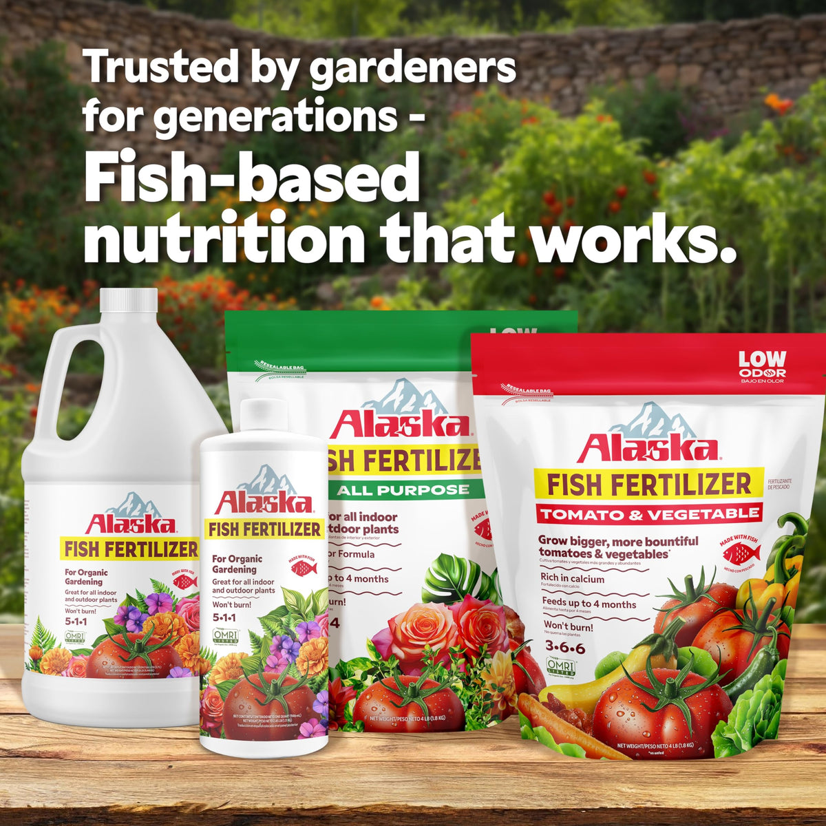 Alaska Fish Fertilizer for Plants, OMRI Listed 5-1-1