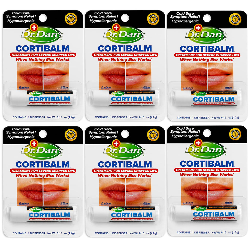 Buy now Dr. Dan's Cortibalm-5 pack- for Dry Cracked Lips Healing Lip Balm for Severely Chapped Lips - Designed for Men, Women and Children at indiglob india