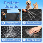 Twesync Dog Seat Cover for Back Seat, Hard Bottom Back Seat Extender, 100% Waterproof & Machine Washable, 600D Heavy Duty, Supports 400lbs for Travel & Camping, Dog Back Seat Pet Cover for Cars