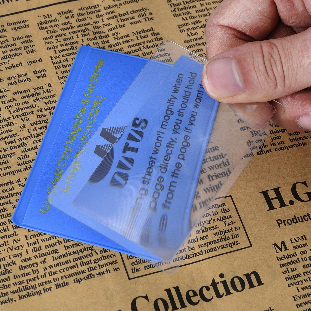 Outus 4 Pack Wallet Magnifier Cards Pocket Credit Card Magnifying Glass