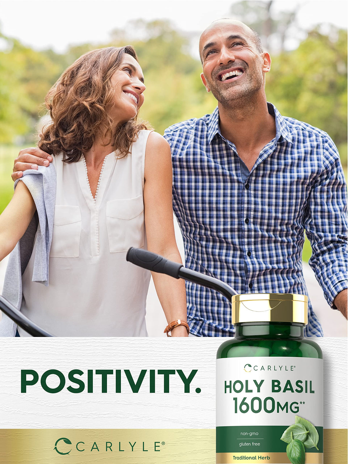 Carlyle Holy Basil Capsules | 200 Count | Tulsi Holy Basil Leaf Extract