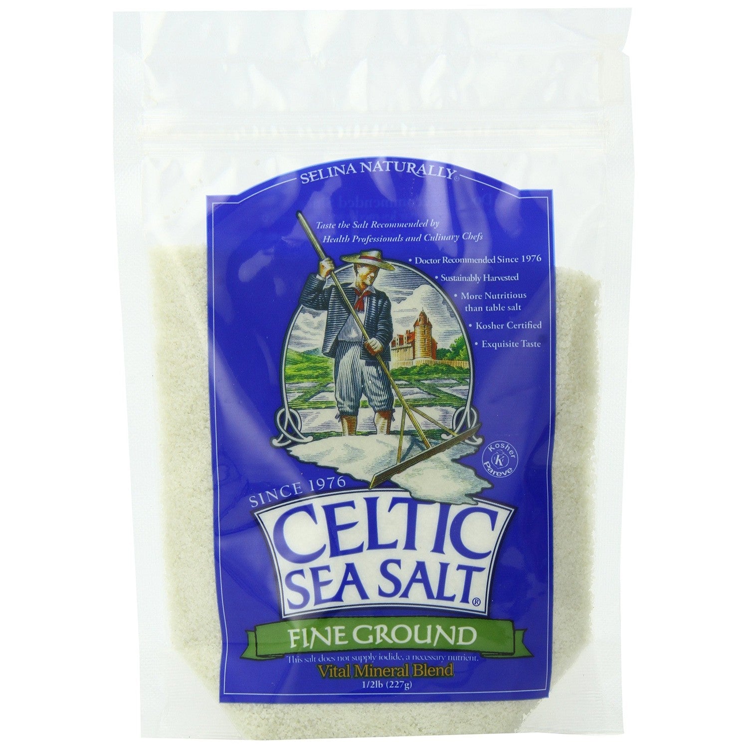 Buy now Celtic Sea Salt, Fine Ground Mineral Sea Salt, 1 lb Resealable Bag, Unrefined Hydration, Vital Minerals, Family Founded Since 1976 8 Ounce (Pack of 6) Bag Sea Salt at indiglob india