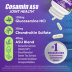 Nutramax Cosamin ASU Faster-Acting Joint Health Supplement, 230 Capsules | Faster-Acting Formula with Glucosamine, Chondroitin, ASU, and Boswellia for Joint Support, Third Party Tested