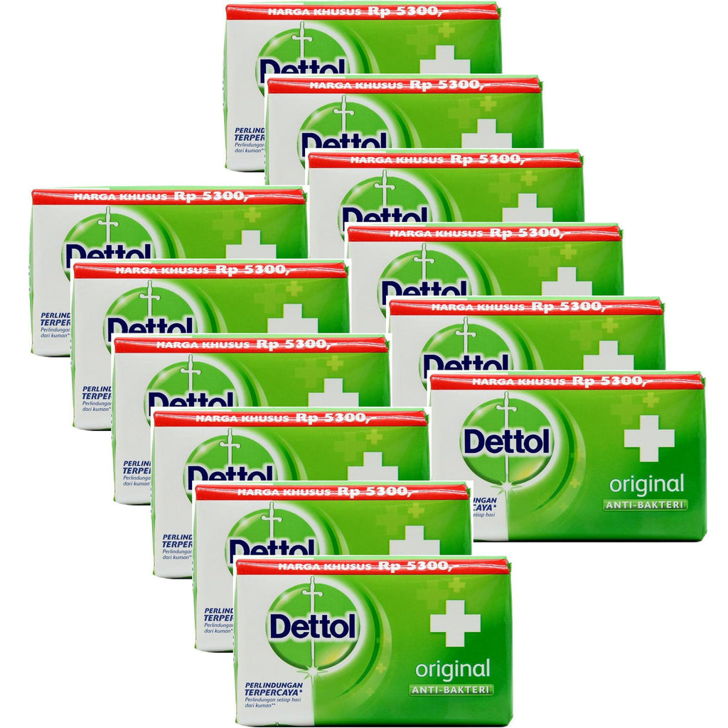 Buy now Dettol Anti-Bacterial Hand and Body Bar Soap, Original, 110 Gr / 3.88 Oz (Pack of 12) at indiglob india