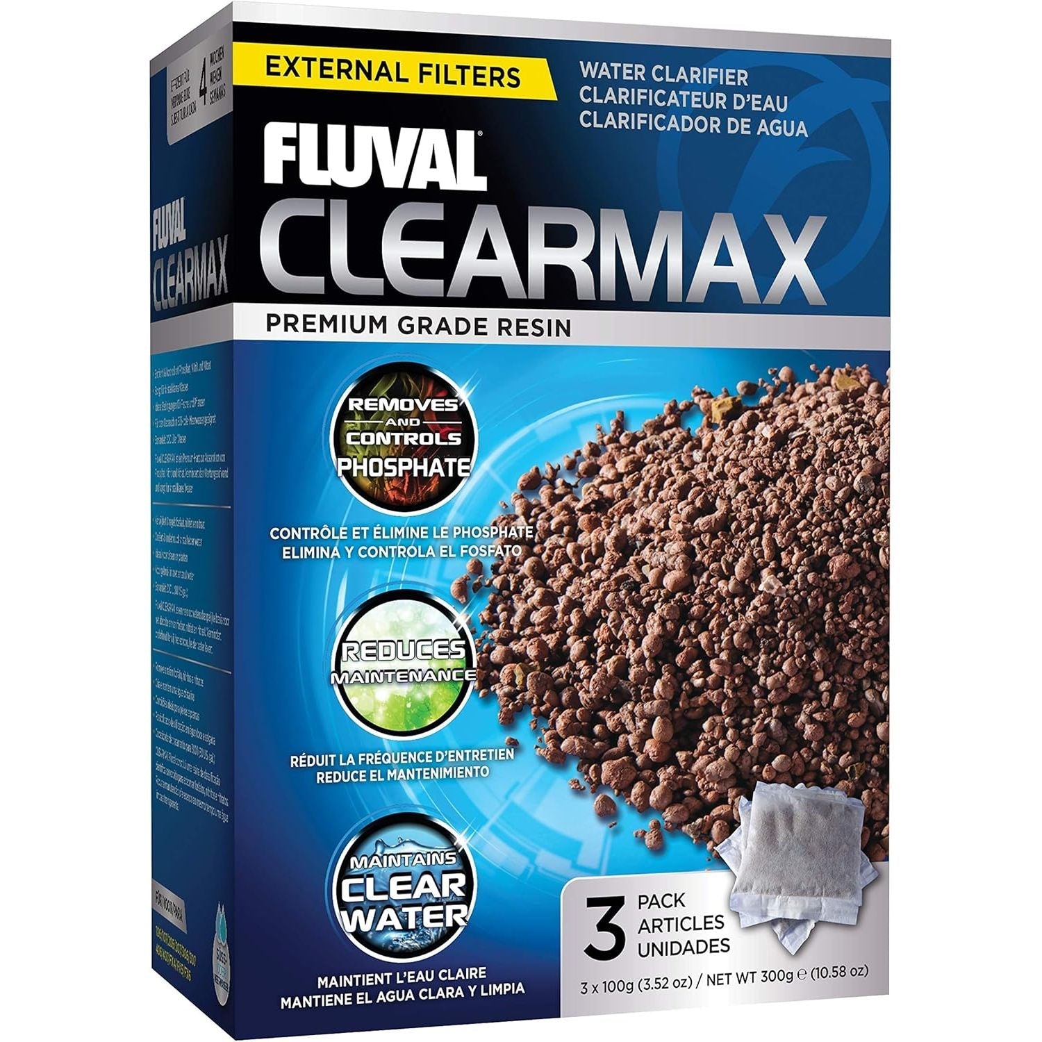 Buy now Fluval ClearMax Phosphate Remover, Chemical Filter Media for Aquariums, 100-gram Nylon Bags, 3-Pack, A1348, All Breed Sizes 3.52 oz (Pack of 36) at indiglob india