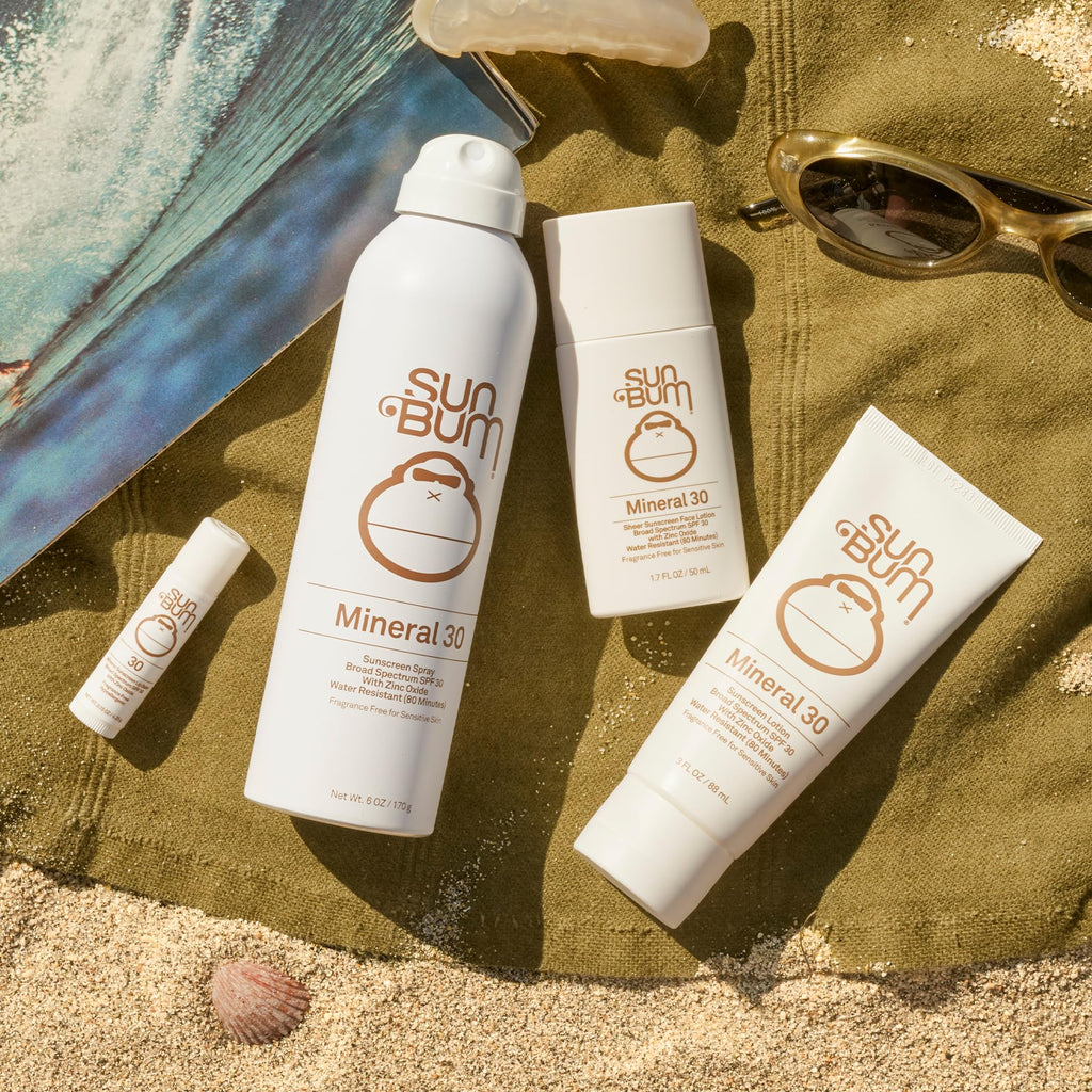 Sun Bum Mineral SPF 30 Sunscreen Body Lotion - Travel Size, 3 oz | Broad Spectrum Moisturizing Sunscreen, for Senative Skin, Vitamin E, Hawaii 104 Act Compliant (No Octinoxate & Oxybenzone)