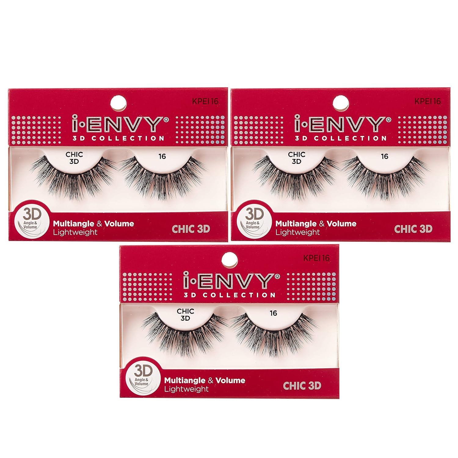 Buy now i-Envy 3D Glam Collection Multi-angle & Volume (2 PACK, KPEI14) 3 PACK KPEI16 at indiglob india