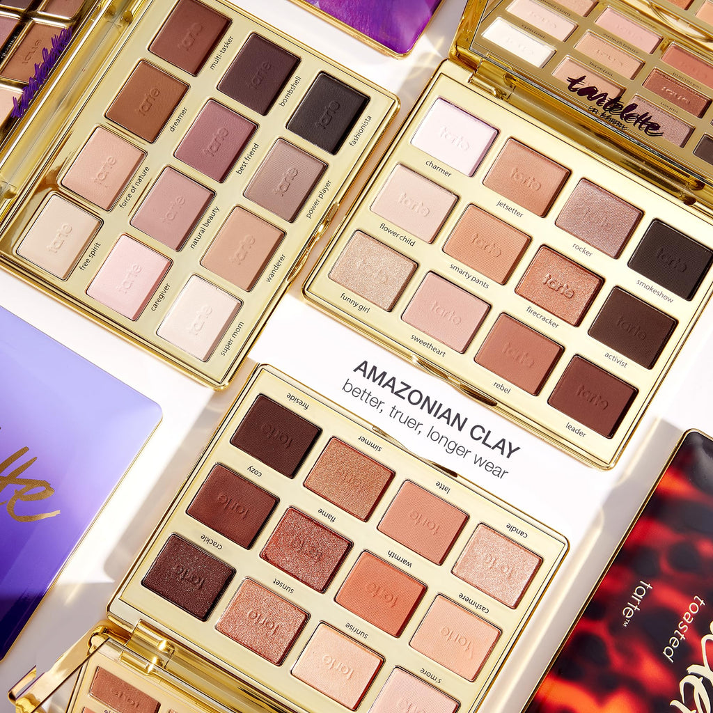 tarte tartelette matte Amazonian clay palette – Full-Size Eyeshadow Palette, Cool-Toned Longwear Buildable Makeup, Perfect for Travel, Vegan & Cruelty-Free