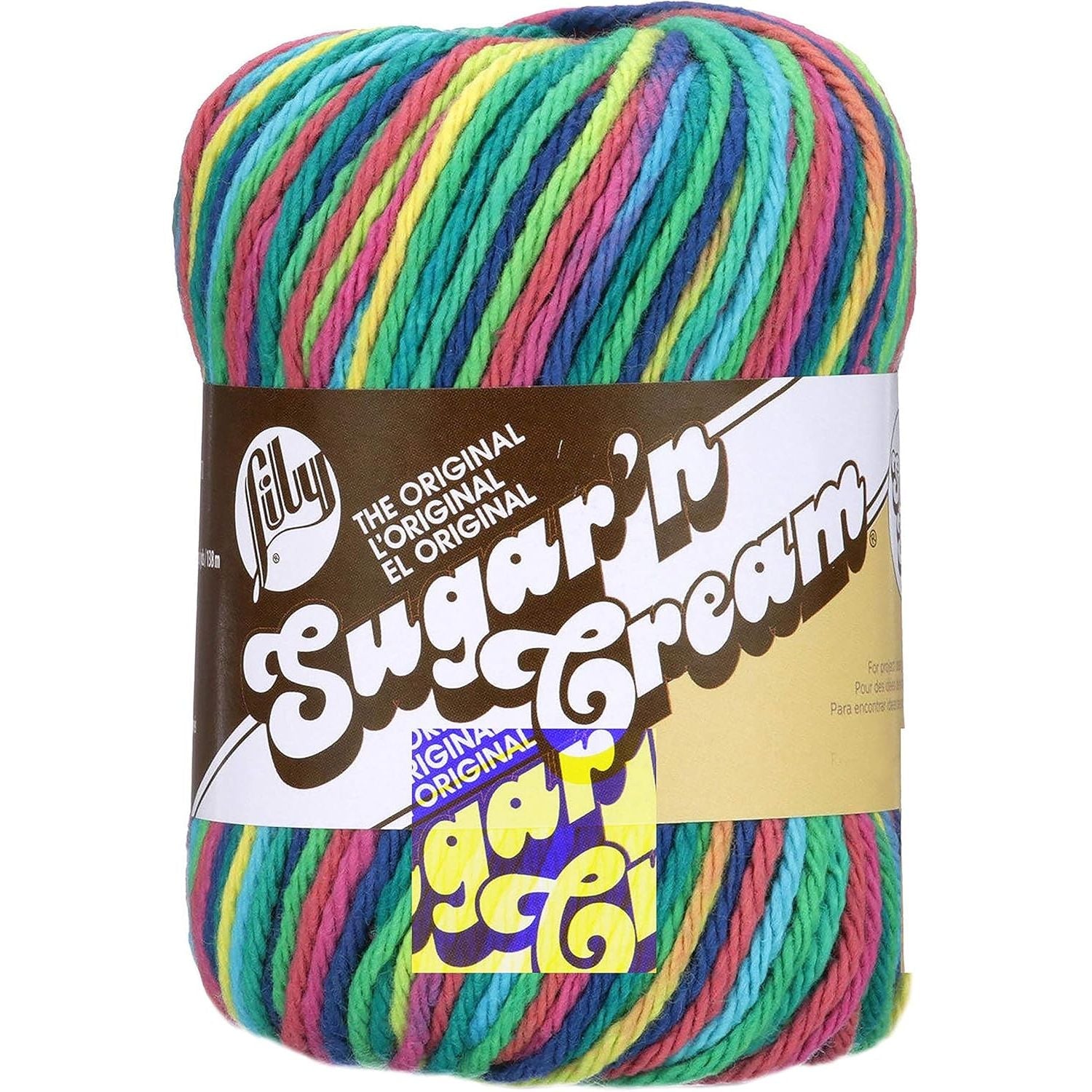 Buy now Lily Sugar'n Cream Super Size Ombres Yarn, 3 oz, Potpourri, 1 Ball 3 oz Small Ball Psychedelic at indiglob india