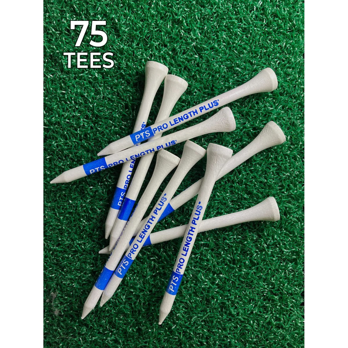 PrideSports PTS Wood Golf Tees | 75 Count, 3-1/4 Inch | #1 Wood Tee on Tour | Best for Drivers & Woods