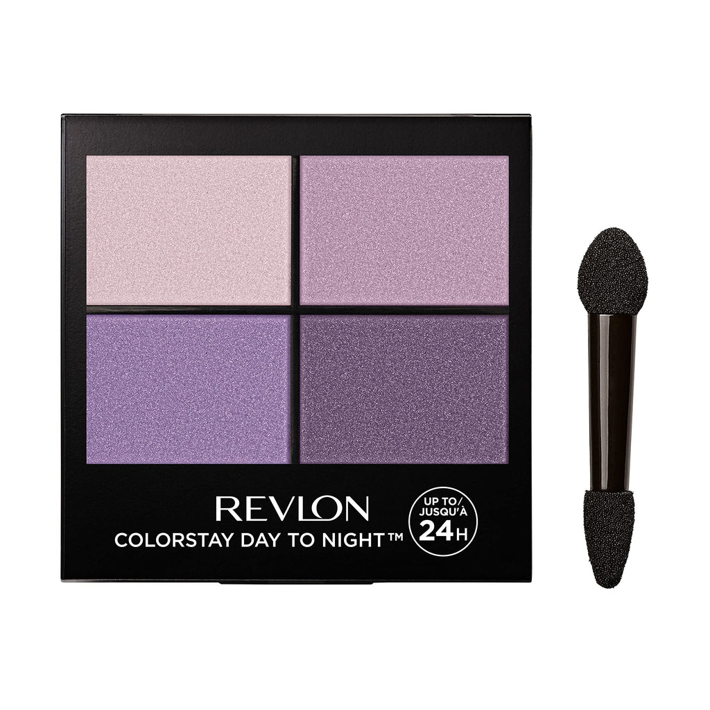 Revlon ColorStay Day to Night Eyeshadow Quad, 505 Decadent, 0.16 oz | Longwear eyeshadow quad with velvety, blendable matte & shimmer shades. Crease & smudge proof. Up to 24hr wear.