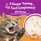 Purina Friskies Lil Soups Cat Food Topper, Shrimp, 8 Count, 1.2 oz Cups