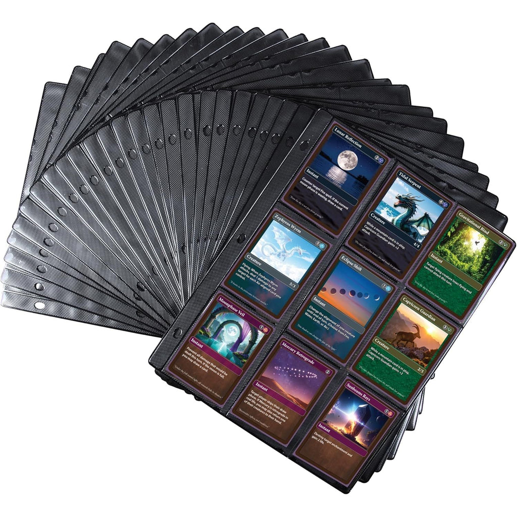 Buy now 9 Pocket Trading Card Binder- Holofoil Green Album w Side Loading Pockets, AntiTheft Anti-Drop- TCG Collector Storage Organizer for 360 CardsCompatible with Pokémon, Yu-Gi-Oh!, MTG Magic The Gathering at indiglob india