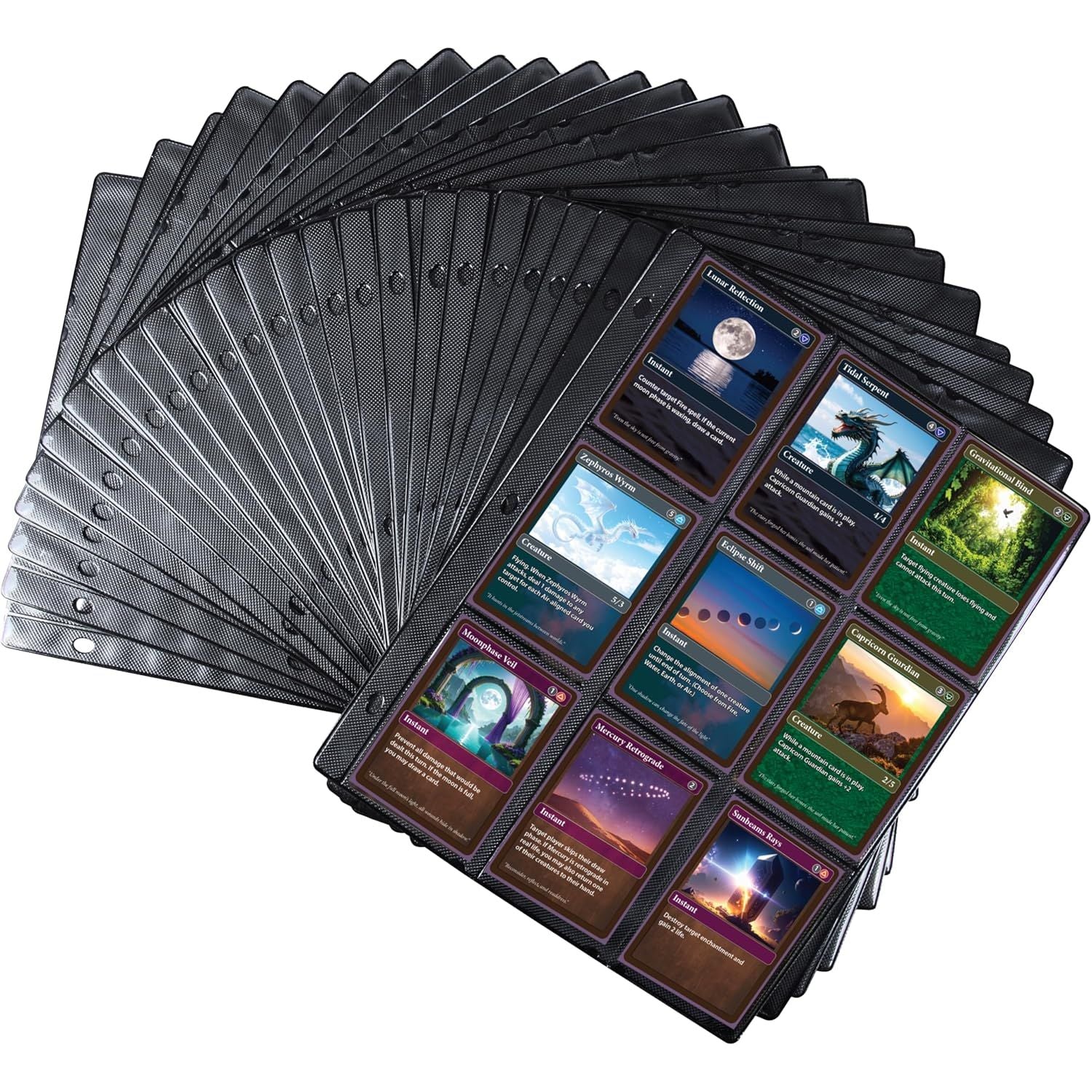 Buy now 9 Pocket Trading Card Binder- Holofoil Green Album w Side Loading Pockets, AntiTheft Anti-Drop- TCG Collector Storage Organizer for 360 CardsCompatible with Pokémon, Yu-Gi-Oh!, MTG Magic The Gathering at indiglob india