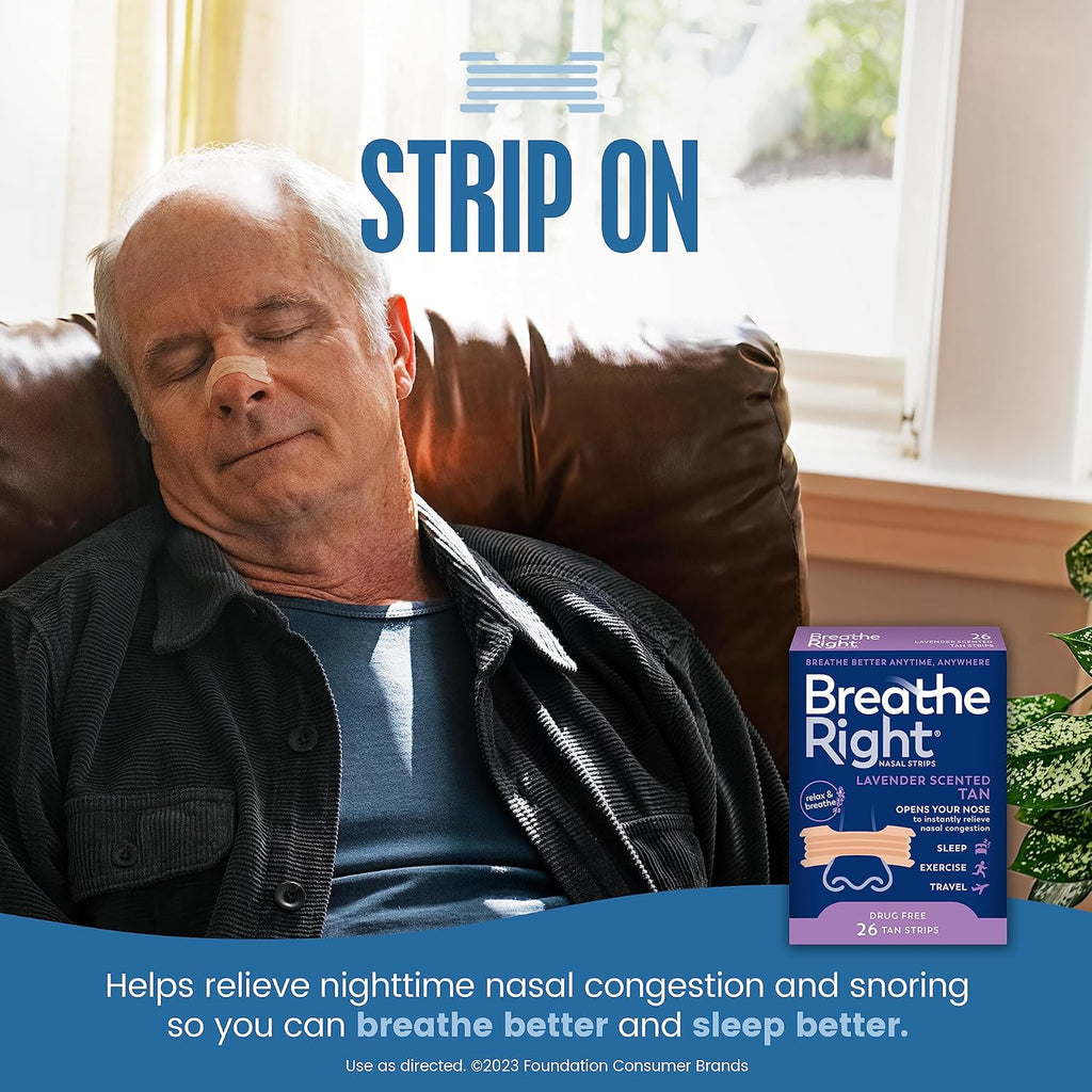 Buy now Breathe Right Nasal Strips Lavender Scent Extra Strength Tan Nasal Strips Help Stop Snoring Drug-Free Snoring Solution & Nasal Congestion Relief Caused By Colds & Allergies 26ct (packaging may vary) at indiglob india