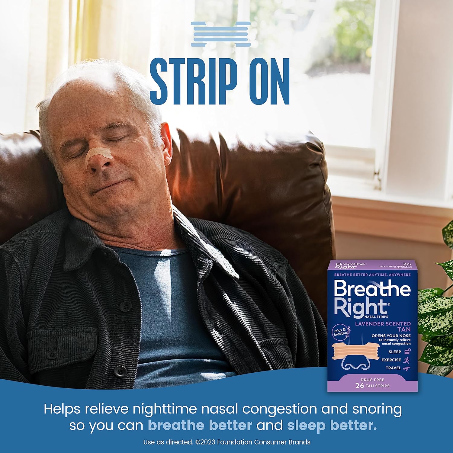 Buy now Breathe Right Nasal Strips Lavender Scent Extra Strength Tan Nasal Strips Help Stop Snoring Drug-Free Snoring Solution & Nasal Congestion Relief Caused By Colds & Allergies 26ct (packaging may vary) at indiglob india
