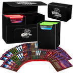 Buy now Monster Protectors Magnetic XL Double Deck Box - Black, Holds 200 TCG Cards, Self-Locking Closure -Travel Compact & Portable - Compatible with Pokémon Trading Cards - Fits Standard & Small Size at indiglob india