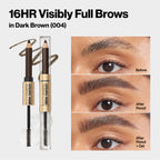 Buy now Revlon ColorStay Brow Fantasy, All In One Eyebrow Powder Pencil with Shaping Clear Gel, Gel Infused with Panthenol, Smudge-proof, 16HR Visibly Full Brows, 004 Dark Brown at indiglob india