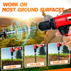 [Premium] 4PCS Ground Anchors Screw in & Power Nut Driver, Swing Set Anchor