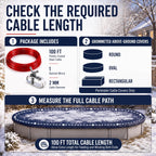 Pool Cover Cable and Winch Kit, 100 ft for Above-Ground Pool Covers