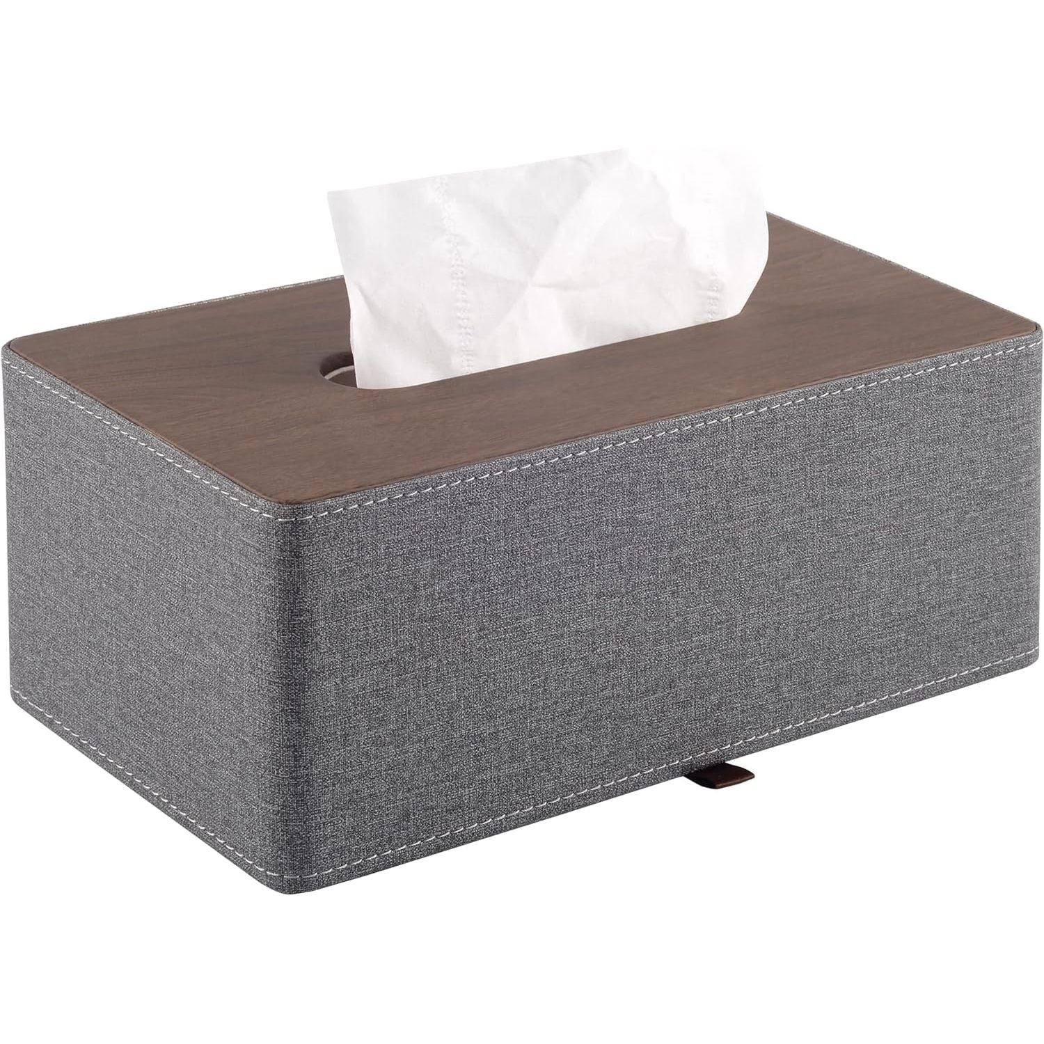Buy now High-end Fashion PU Leather Tissue Box Holder Business Black, Rectangular Napkin Holder Drawer Paper Dispenser, Home Office Car Tissue Holder with Magnetic Bottom (Black Checkered) Gray at indiglob india