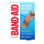 Buy now Band-Aid Brand Water Block Waterproof Tough Adhesive Bandages for Minor Cuts and Scrapes, All One Size, 20 Count (Pack of 1) at indiglob india
