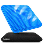 Extra Thick Large Pure Gel Seat Cushion for Long Sitting, Breathable Comfort Cushion for Back, Sciatica, Tailbone & Hip Pain Relief, Washable Portable Cushion for Office Chair, Car, Wheelchair
