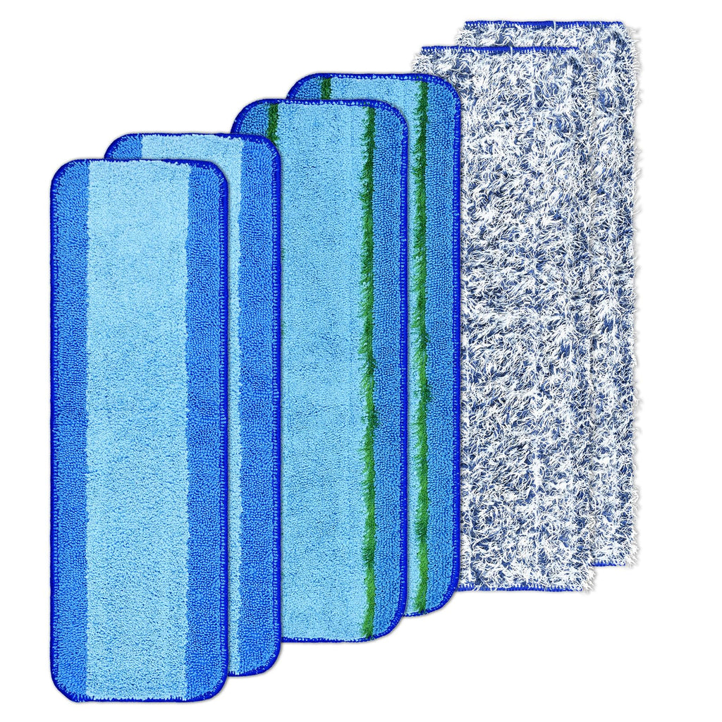 6 Pack Microfiber Cleaning Replacement Pad for Bona Mop,Washable Reusable Microfiber Cleaning Mop Pad for Hardwood Floor,Wet Dry Use,2 Deep Cleaning Pad+2 Microfiber Cleaning Pad+2 Dusting Mop Pad