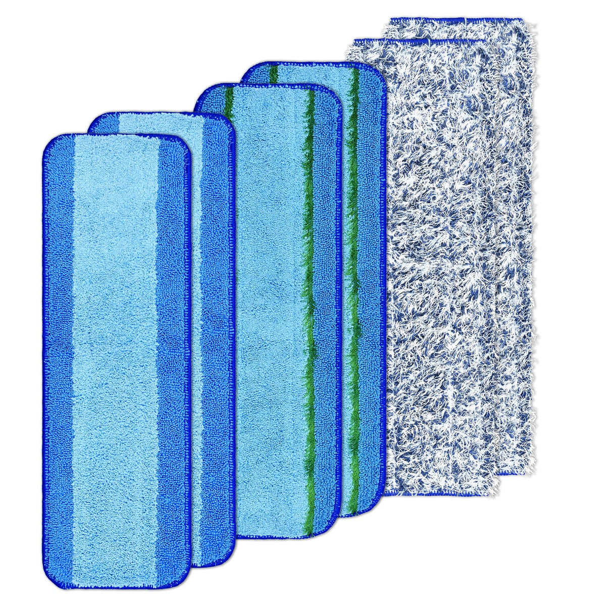 6 Pack Microfiber Cleaning Replacement Pad for Bona Mop,Washable Reusable Microfiber Cleaning Mop Pad for Hardwood Floor,Wet Dry Use,2 Deep Cleaning Pad+2 Microfiber Cleaning Pad+2 Dusting Mop Pad