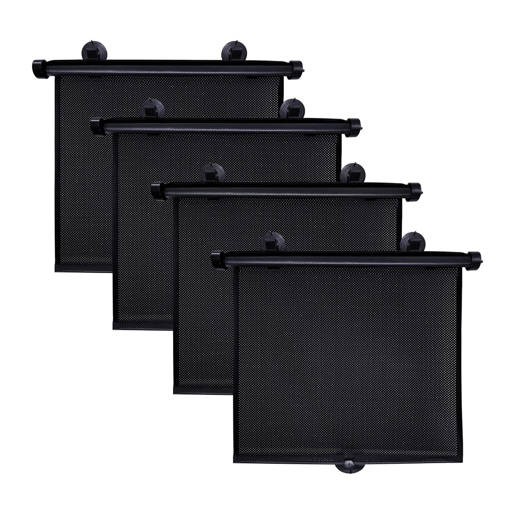 Buy now EcoNour Car Side Window Sun Shade (2 Pack) | Retractable Roller Sunshade for Kids | Baby Car Window Shades for UV and Sun Glare Protection | Baby Travel Accessories (15"x17") at indiglob india